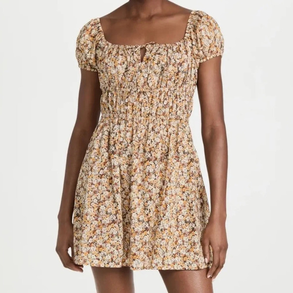 Faithfull The Brand Viola Mini Dress In Edelyn Floral Print - Picture 4 of 4